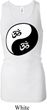 Ladies Yoga Tanktop Yin Yang AUM Longer Length Racerback Tank Top