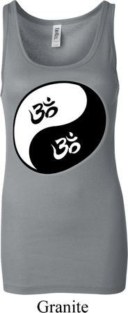 Ladies Yoga Tanktop Yin Yang AUM Longer Length Tank Top