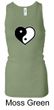 Ladies Yoga Tanktop Yin Yang Heart Longer Length Racerback Tank Top