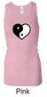 Ladies Yoga Tanktop Yin Yang Heart Longer Length Racerback Tank Top