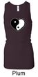 Ladies Yoga Tanktop Yin Yang Heart Longer Length Racerback Tank Top