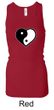 Ladies Yoga Tanktop Yin Yang Heart Longer Length Racerback Tank Top