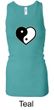 Ladies Yoga Tanktop Yin Yang Heart Longer Length Racerback Tank Top