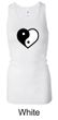 Ladies Yoga Tanktop Yin Yang Heart Longer Length Racerback Tank Top
