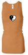 Ladies Yoga Tanktop Yin Yang Heart Small Print Longer Length Racerback