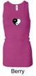 Ladies Yoga Tanktop Yin Yang Heart Small Print Longer Length Racerback