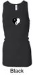 Ladies Yoga Tanktop Yin Yang Heart Small Print Longer Length Racerback