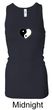 Ladies Yoga Tanktop Yin Yang Heart Small Print Longer Length Racerback