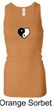 Ladies Yoga Tanktop Yin Yang Heart Small Print Longer Length Racerback