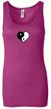Ladies Yoga Tanktop Yin Yang Heart Small Print Longer Length Tank Top