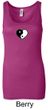 Ladies Yoga Tanktop Yin Yang Heart Small Print Longer Length Tank Top