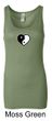 Ladies Yoga Tanktop Yin Yang Heart Small Print Longer Length Tank Top