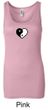 Ladies Yoga Tanktop Yin Yang Heart Small Print Longer Length Tank Top