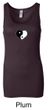 Ladies Yoga Tanktop Yin Yang Heart Small Print Longer Length Tank Top