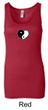 Ladies Yoga Tanktop Yin Yang Heart Small Print Longer Length Tank Top