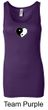 Ladies Yoga Tanktop Yin Yang Heart Small Print Longer Length Tank Top