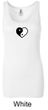 Ladies Yoga Tanktop Yin Yang Heart Small Print Longer Length Tank Top
