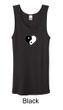 Ladies Yoga Tanktop Yin Yang Heart Small Print Organic Tank Top