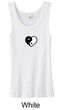 Ladies Yoga Tanktop Yin Yang Heart Small Print Organic Tank Top