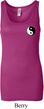Ladies Yoga Tanktop Yin Yang Patch Pocket Print Longer Length Tank Top