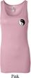 Ladies Yoga Tanktop Yin Yang Patch Pocket Print Longer Length Tank Top