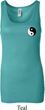 Ladies Yoga Tanktop Yin Yang Patch Pocket Print Longer Length Tank Top