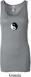 Ladies Yoga Tanktop Yin Yang Patch Small Print Longer Length Tank Top