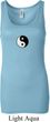 Ladies Yoga Tanktop Yin Yang Patch Small Print Longer Length Tank Top