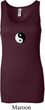 Ladies Yoga Tanktop Yin Yang Patch Small Print Longer Length Tank Top
