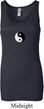 Ladies Yoga Tanktop Yin Yang Patch Small Print Longer Length Tank Top