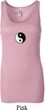 Ladies Yoga Tanktop Yin Yang Patch Small Print Longer Length Tank Top