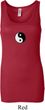 Ladies Yoga Tanktop Yin Yang Patch Small Print Longer Length Tank Top