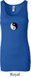 Ladies Yoga Tanktop Yin Yang Patch Small Print Longer Length Tank Top