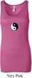 Ladies Yoga Tanktop Yin Yang Patch Small Print Longer Length Tank Top