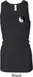 Ladies Yoga Tanktop Yin Yang Patch Pocket Longer Length Racerback Tank