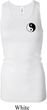 Ladies Yoga Tanktop Yin Yang Patch Pocket Longer Length Racerback Tank