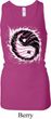 Ladies Yoga Tanktop Yin Yang Sun Longer Length Racerback Tank Top