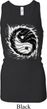 Ladies Yoga Tanktop Yin Yang Sun Longer Length Racerback Tank Top