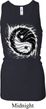 Ladies Yoga Tanktop Yin Yang Sun Longer Length Racerback Tank Top