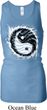 Ladies Yoga Tanktop Yin Yang Sun Longer Length Racerback Tank Top