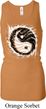 Ladies Yoga Tanktop Yin Yang Sun Longer Length Racerback Tank Top