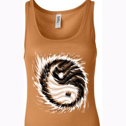 Ladies Yoga Tanktop Yin Yang Sun Longer Length Tank Top