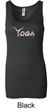 Ladies Yoga Tanktop Yoga Spelling Longer Length Tank Top