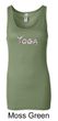 Ladies Yoga Tanktop Yoga Spelling Longer Length Tank Top