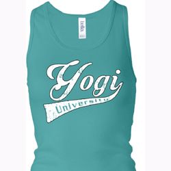 Ladies Yoga Tanktop Yogi University Longer Length Racerback Tank Top Ladies Yoga Tanktop Yogi University Longer Length Racerback Tank Top