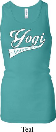 Ladies Yoga Tanktop Yogi University Longer Length Racerback Tank Top