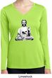 Ladies Yoga Tee At Peace Buddha Dry Wicking Long Sleeve