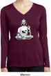Ladies Yoga Tee At Peace Buddha Dry Wicking Long Sleeve