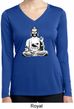 Ladies Yoga Tee At Peace Buddha Dry Wicking Long Sleeve