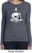 Ladies Yoga Tee At Peace Buddha Long Sleeve
